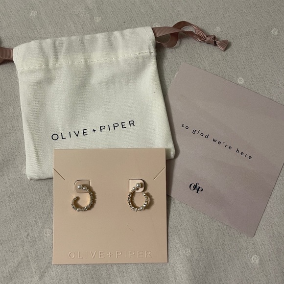 Olive + Piper Francesca Crescent Studs - NEW! - Picture 3 of 3